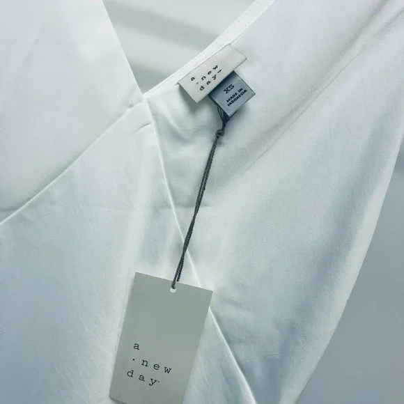 A New Day Dress Size XS Women’s Casual Or Evening Maxi White V-Neck - Picture 5 of 11